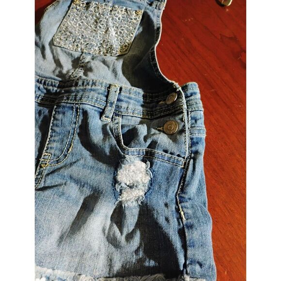Jordache denim overalls kids - size: 7/8       (1041) - Picture 2 of 4